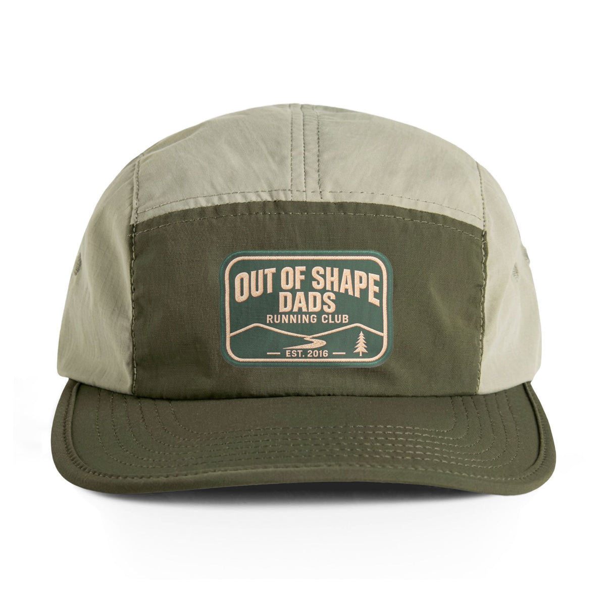 Out of Shape Dads Running Club Two-Tone Nylon Cap